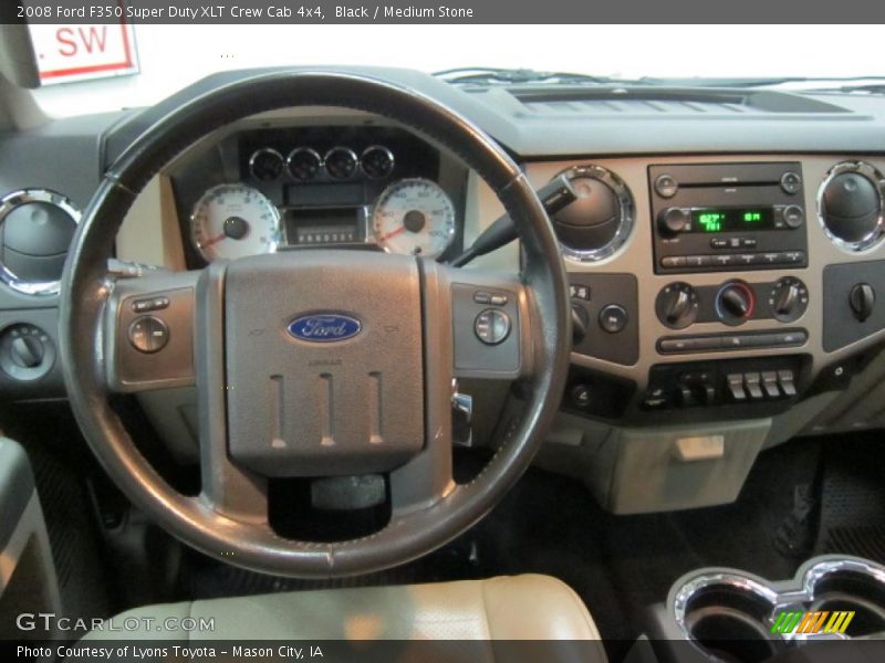Black / Medium Stone 2008 Ford F350 Super Duty XLT Crew Cab 4x4