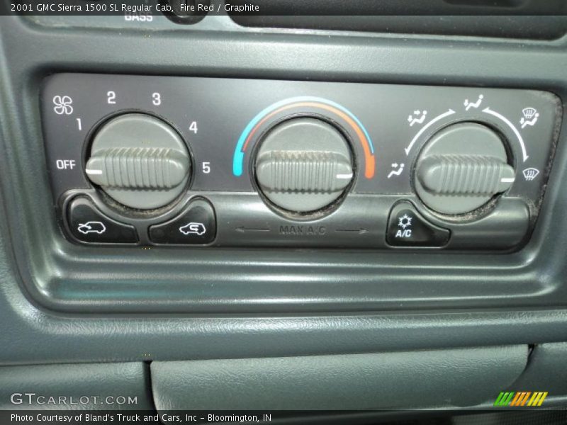 Controls of 2001 Sierra 1500 SL Regular Cab