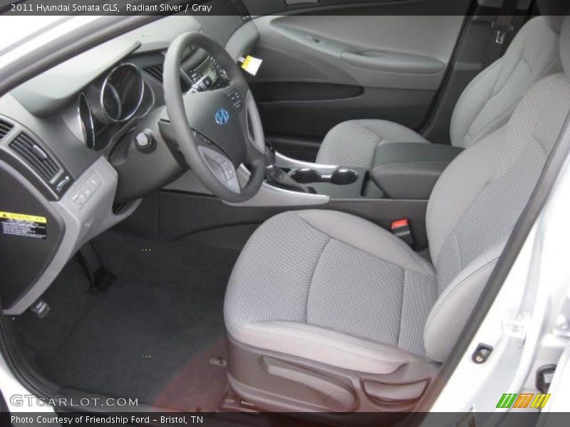 Radiant Silver / Gray 2011 Hyundai Sonata GLS