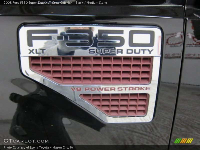 Black / Medium Stone 2008 Ford F350 Super Duty XLT Crew Cab 4x4