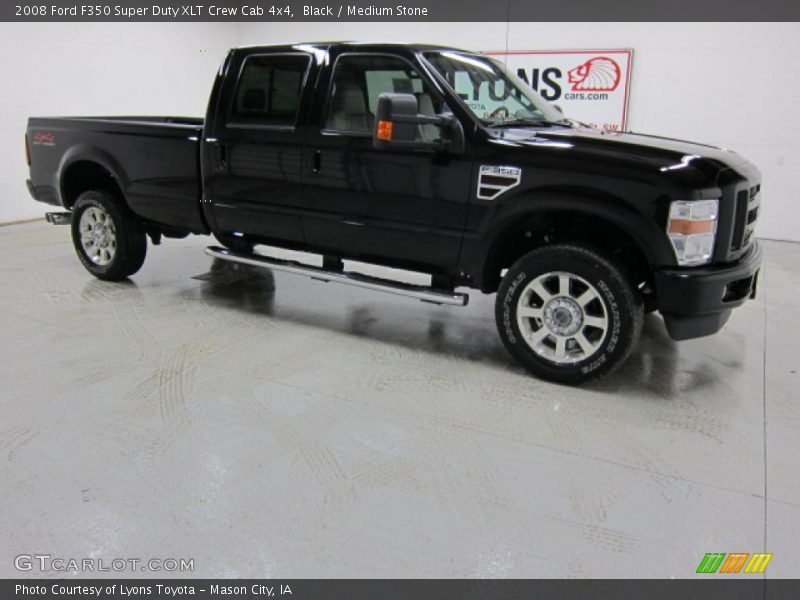 Black / Medium Stone 2008 Ford F350 Super Duty XLT Crew Cab 4x4