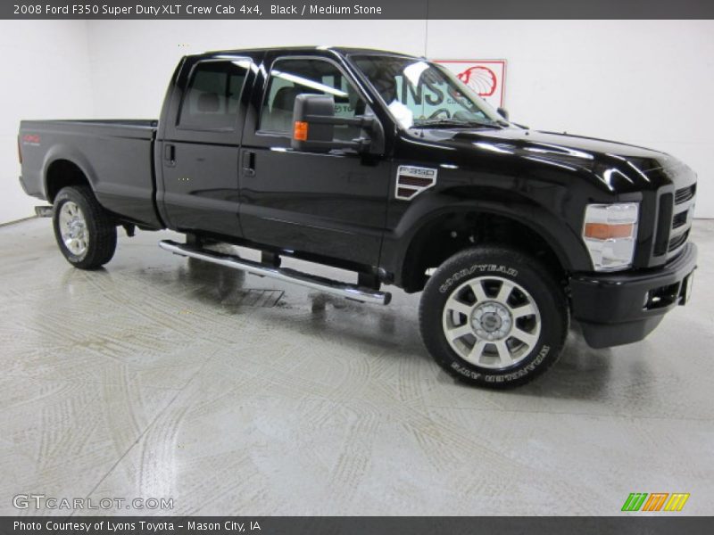 Black / Medium Stone 2008 Ford F350 Super Duty XLT Crew Cab 4x4