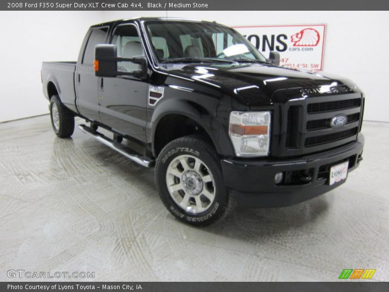 Black / Medium Stone 2008 Ford F350 Super Duty XLT Crew Cab 4x4