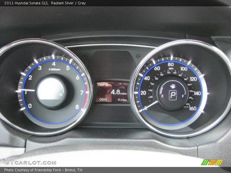 Radiant Silver / Gray 2011 Hyundai Sonata GLS