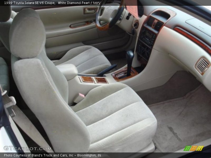 White Diamond Pearl / Ivory 1999 Toyota Solara SE V6 Coupe