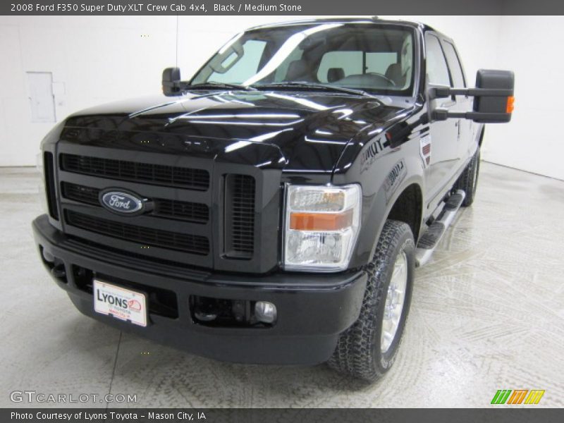 Black / Medium Stone 2008 Ford F350 Super Duty XLT Crew Cab 4x4