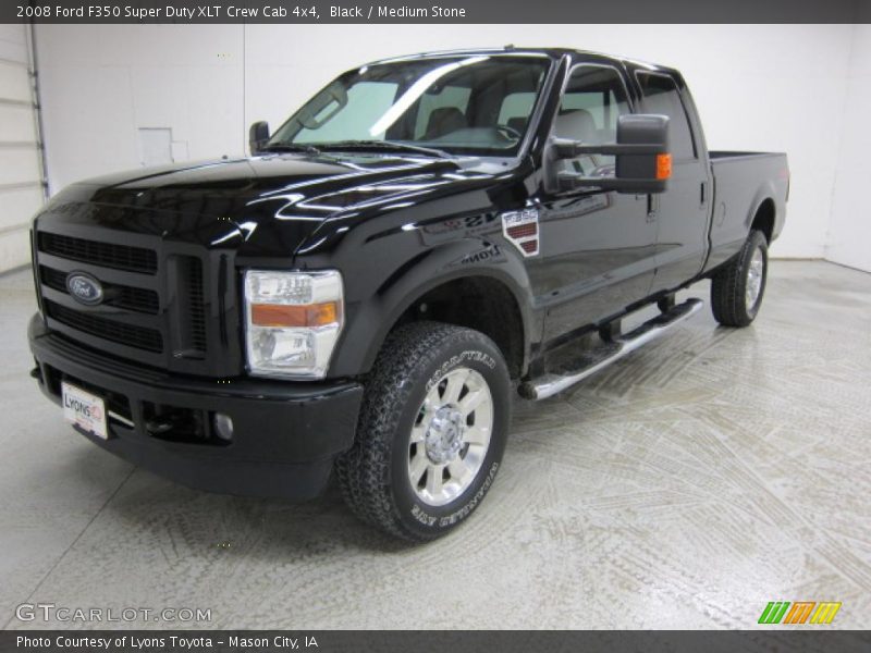 Black / Medium Stone 2008 Ford F350 Super Duty XLT Crew Cab 4x4