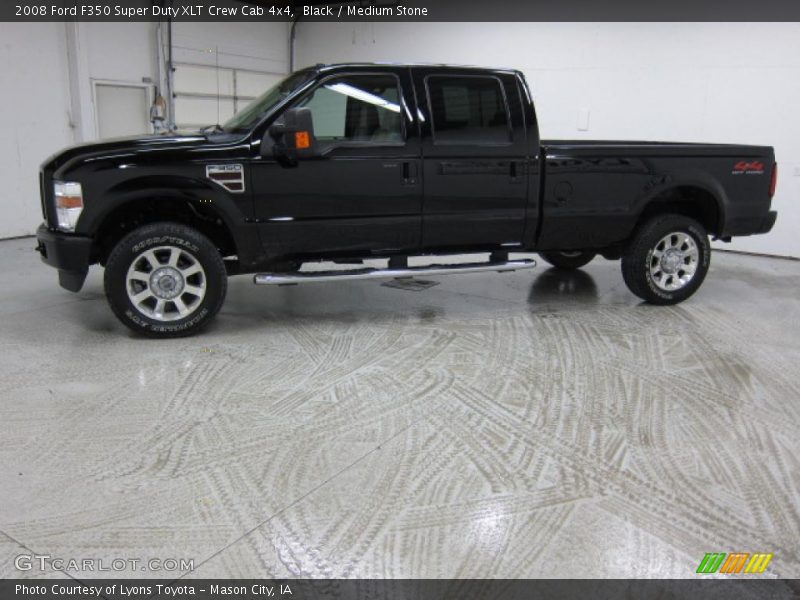 Black / Medium Stone 2008 Ford F350 Super Duty XLT Crew Cab 4x4
