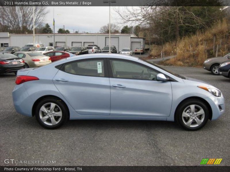 Blue Sky Metallic / Beige 2011 Hyundai Elantra GLS
