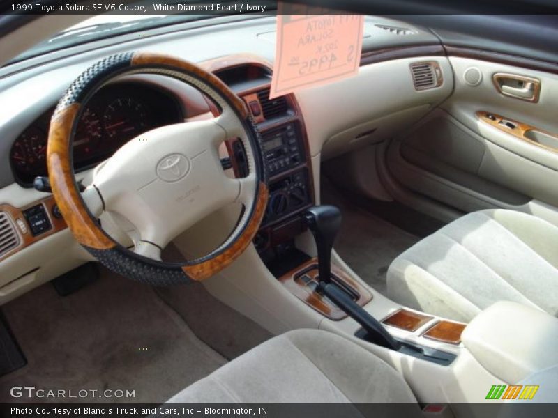 White Diamond Pearl / Ivory 1999 Toyota Solara SE V6 Coupe