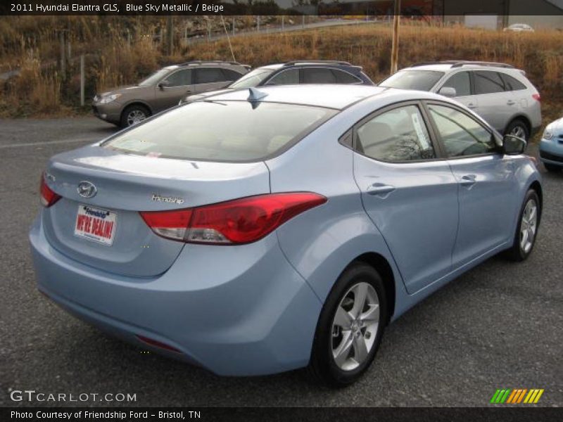 Blue Sky Metallic / Beige 2011 Hyundai Elantra GLS