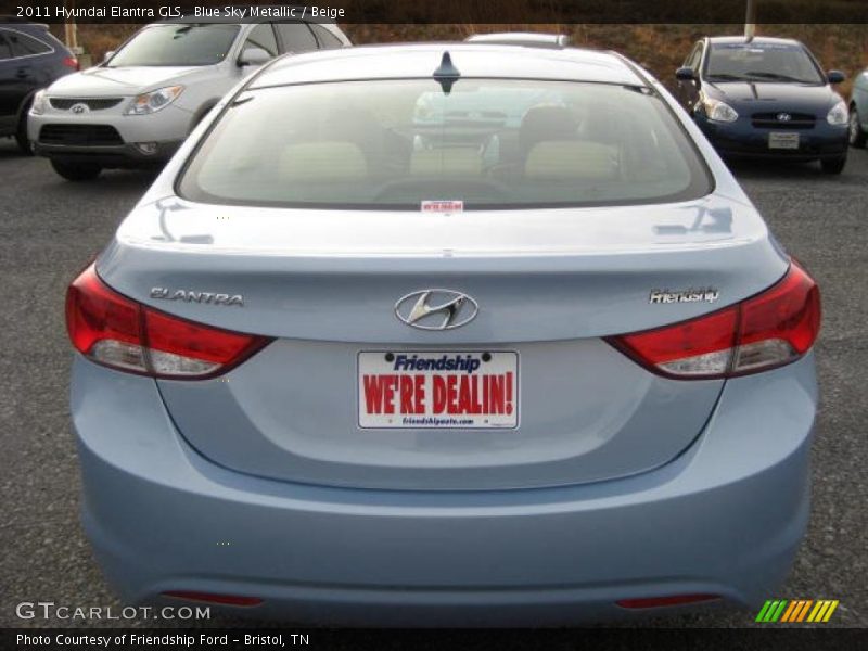 Blue Sky Metallic / Beige 2011 Hyundai Elantra GLS