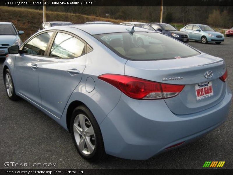 Blue Sky Metallic / Beige 2011 Hyundai Elantra GLS