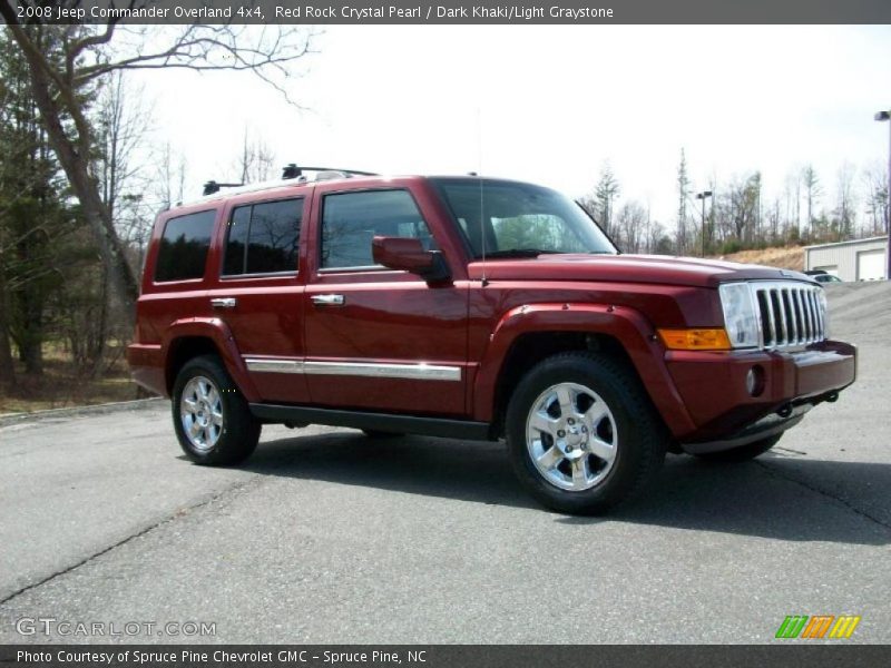 Red Rock Crystal Pearl / Dark Khaki/Light Graystone 2008 Jeep Commander Overland 4x4