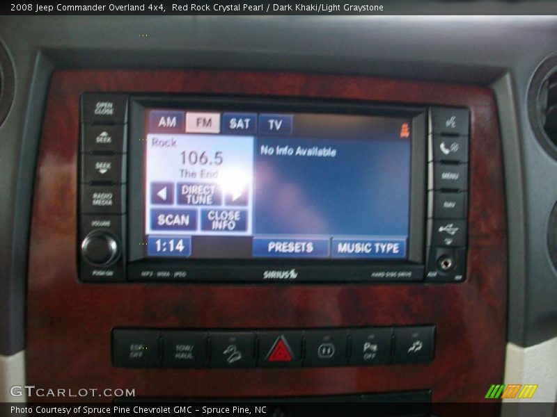 Red Rock Crystal Pearl / Dark Khaki/Light Graystone 2008 Jeep Commander Overland 4x4