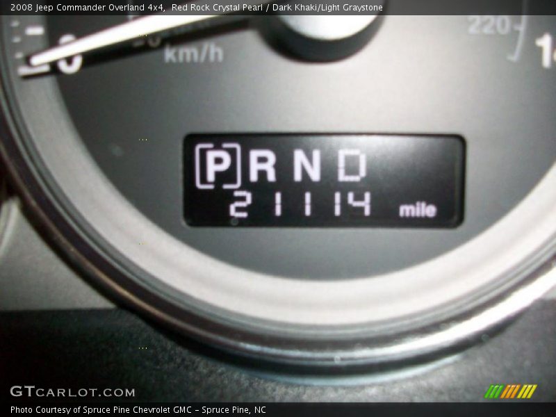 Red Rock Crystal Pearl / Dark Khaki/Light Graystone 2008 Jeep Commander Overland 4x4