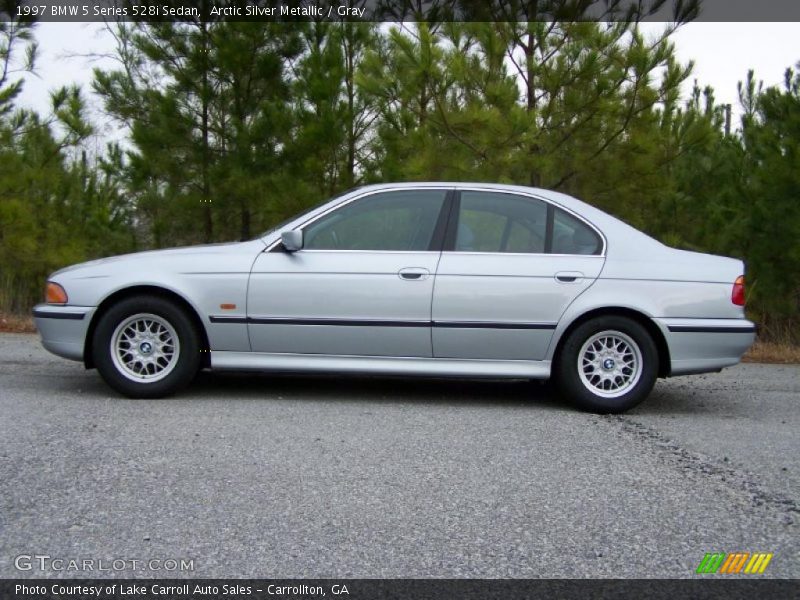 Arctic Silver Metallic / Gray 1997 BMW 5 Series 528i Sedan