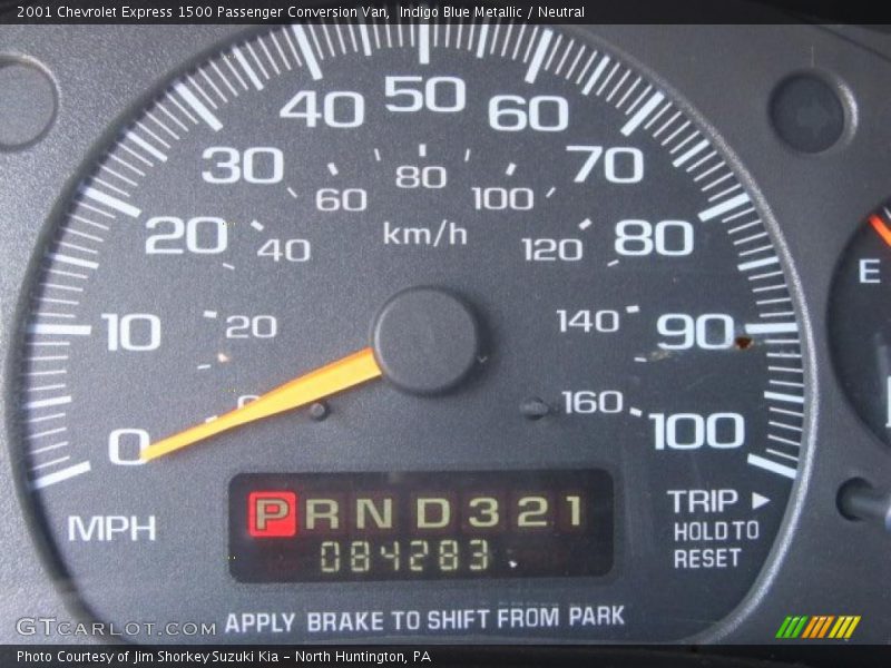 Indigo Blue Metallic / Neutral 2001 Chevrolet Express 1500 Passenger Conversion Van