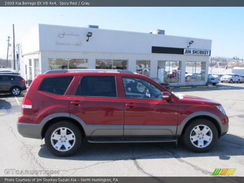 Spicy Red / Gray 2009 Kia Borrego EX V8 4x4