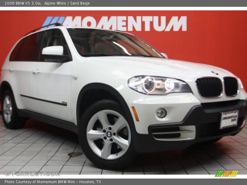 Alpine White / Sand Beige 2008 BMW X5 3.0si