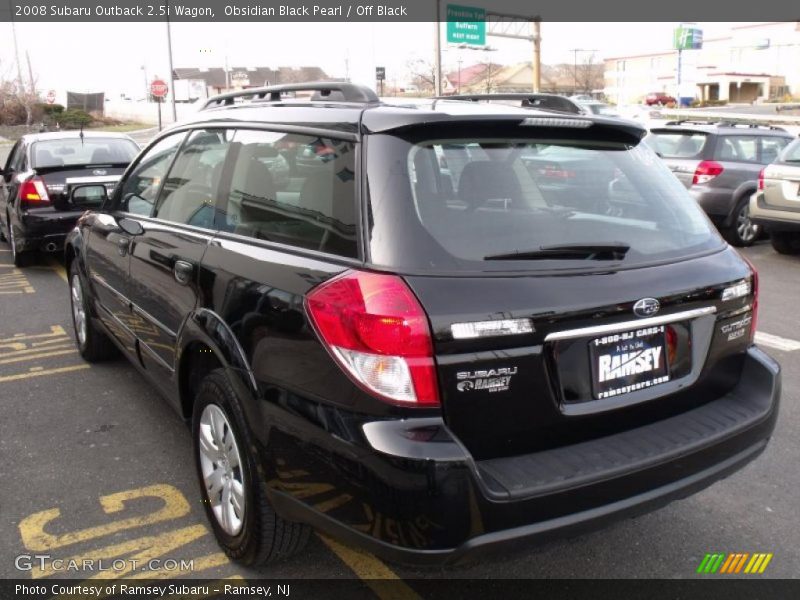 Obsidian Black Pearl / Off Black 2008 Subaru Outback 2.5i Wagon