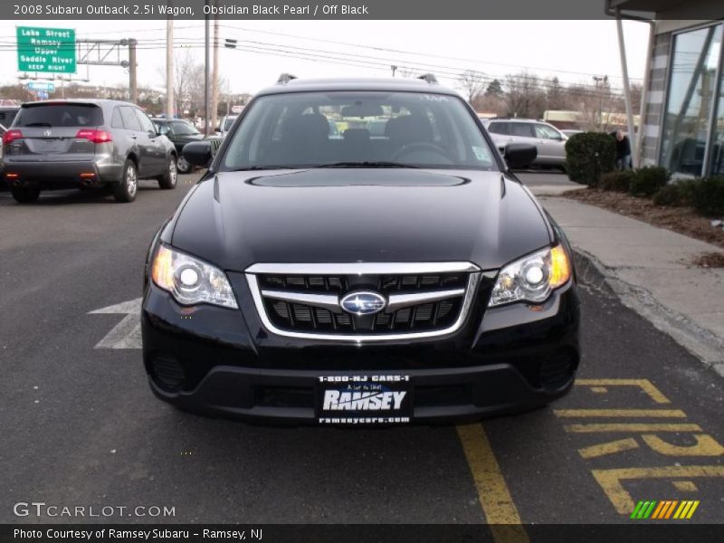 Obsidian Black Pearl / Off Black 2008 Subaru Outback 2.5i Wagon