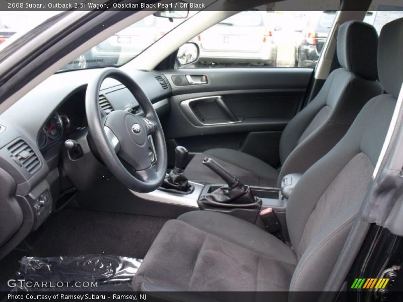 Obsidian Black Pearl / Off Black 2008 Subaru Outback 2.5i Wagon