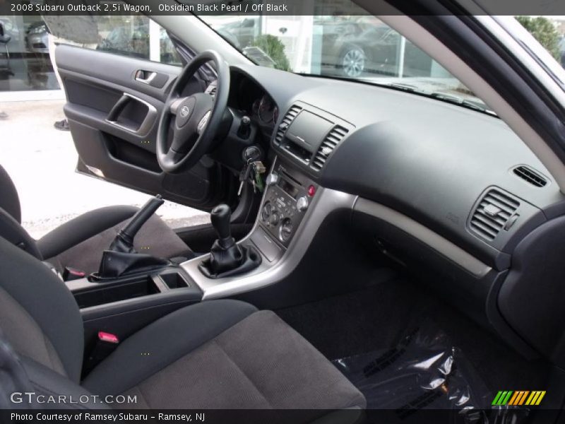 Obsidian Black Pearl / Off Black 2008 Subaru Outback 2.5i Wagon