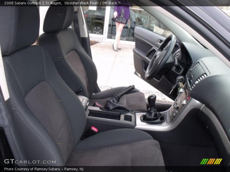 Obsidian Black Pearl / Off Black 2008 Subaru Outback 2.5i Wagon
