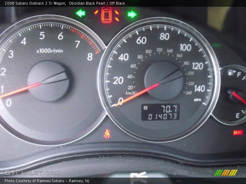 Obsidian Black Pearl / Off Black 2008 Subaru Outback 2.5i Wagon