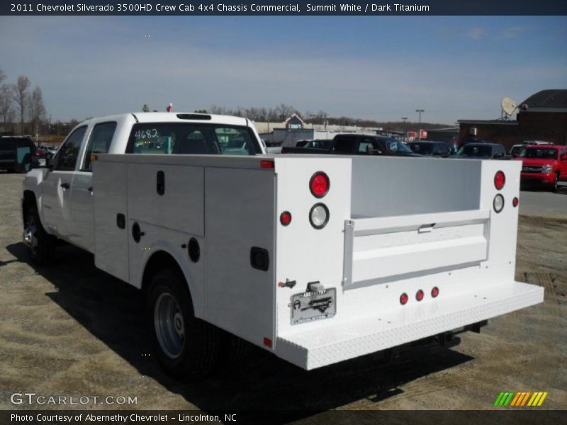 Summit White / Dark Titanium 2011 Chevrolet Silverado 3500HD Crew Cab 4x4 Chassis Commercial