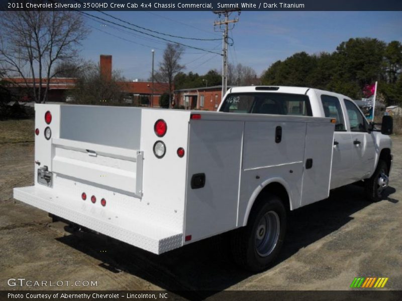 Summit White / Dark Titanium 2011 Chevrolet Silverado 3500HD Crew Cab 4x4 Chassis Commercial