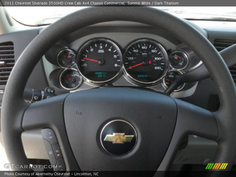 Summit White / Dark Titanium 2011 Chevrolet Silverado 3500HD Crew Cab 4x4 Chassis Commercial