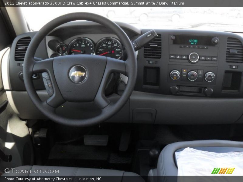 Summit White / Dark Titanium 2011 Chevrolet Silverado 3500HD Crew Cab 4x4 Chassis Commercial