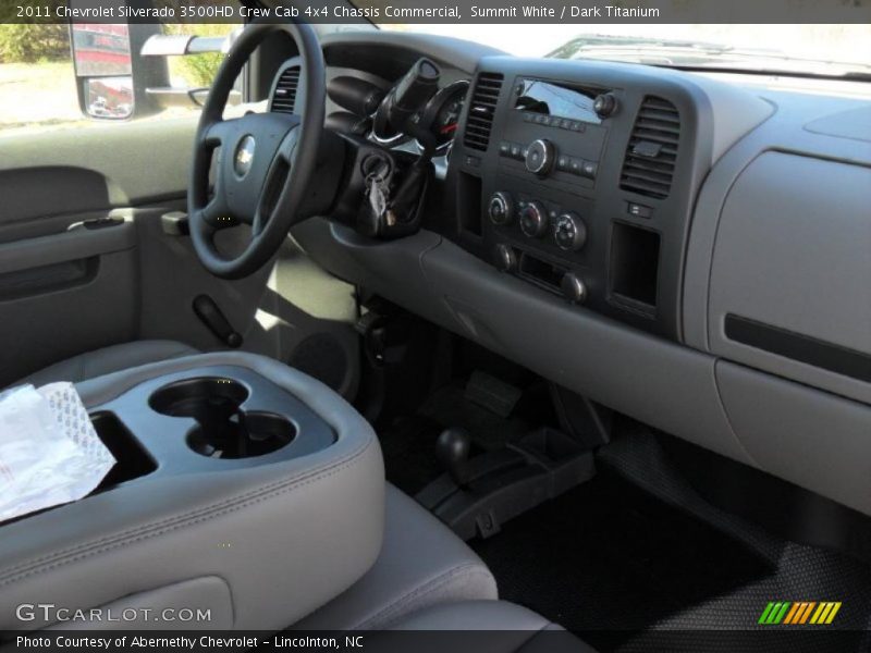 Summit White / Dark Titanium 2011 Chevrolet Silverado 3500HD Crew Cab 4x4 Chassis Commercial