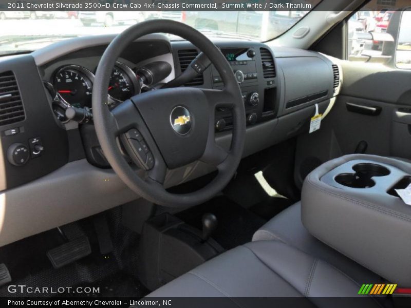 Summit White / Dark Titanium 2011 Chevrolet Silverado 3500HD Crew Cab 4x4 Chassis Commercial