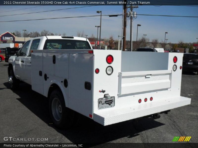 Summit White / Dark Titanium 2011 Chevrolet Silverado 3500HD Crew Cab 4x4 Chassis Commercial