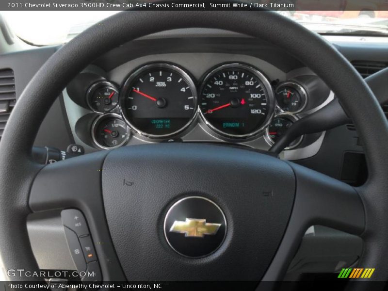 Summit White / Dark Titanium 2011 Chevrolet Silverado 3500HD Crew Cab 4x4 Chassis Commercial