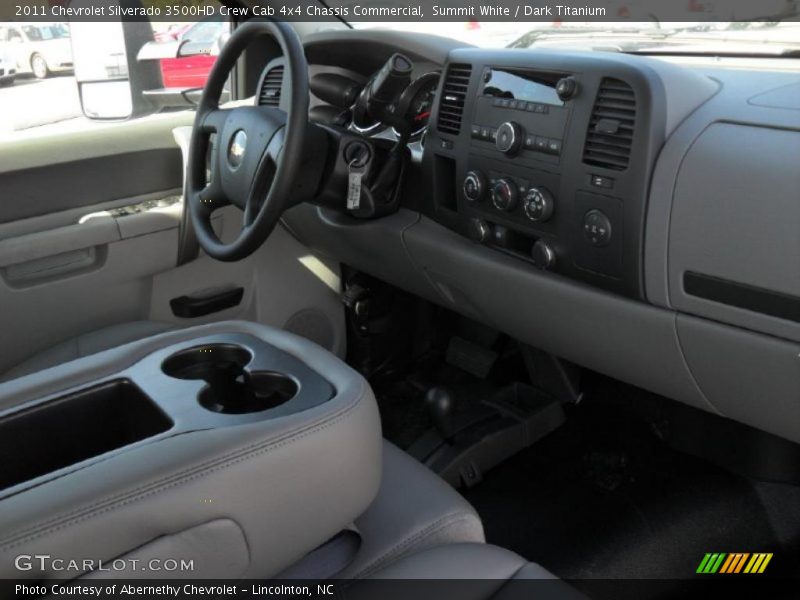 Summit White / Dark Titanium 2011 Chevrolet Silverado 3500HD Crew Cab 4x4 Chassis Commercial