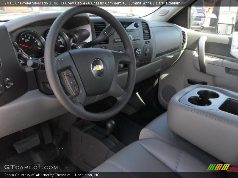 Dark Titanium Interior - 2011 Silverado 3500HD Crew Cab 4x4 Chassis Commercial 