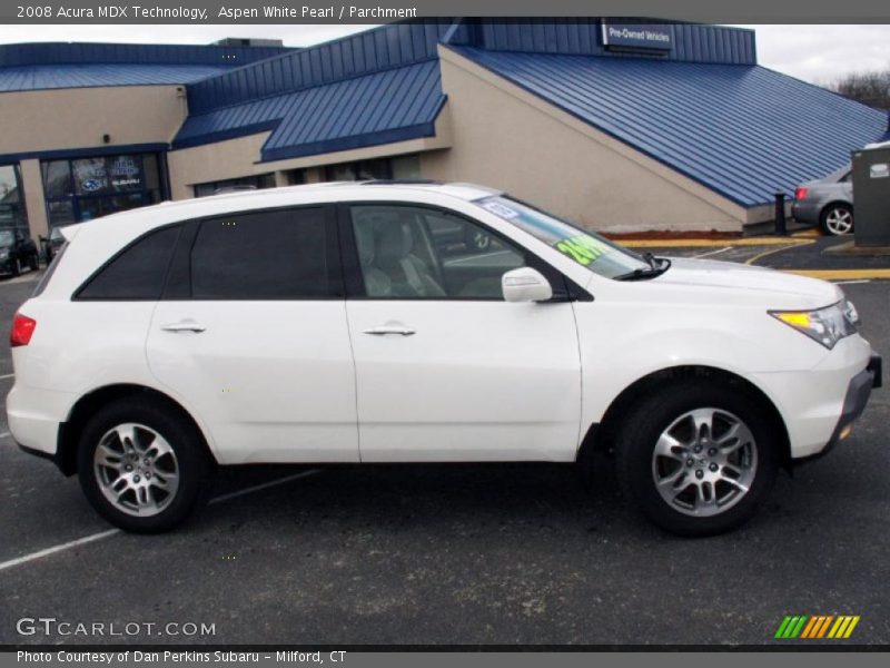 Aspen White Pearl / Parchment 2008 Acura MDX Technology