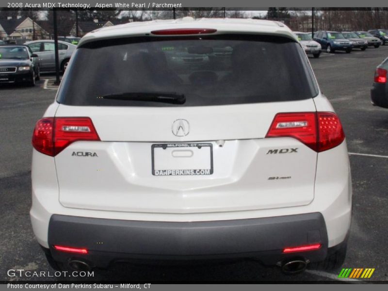 Aspen White Pearl / Parchment 2008 Acura MDX Technology