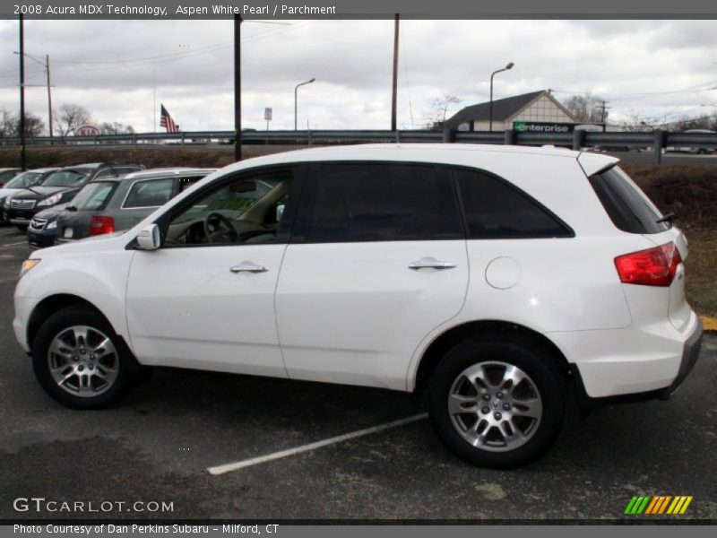 Aspen White Pearl / Parchment 2008 Acura MDX Technology