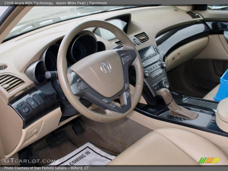 Aspen White Pearl / Parchment 2008 Acura MDX Technology