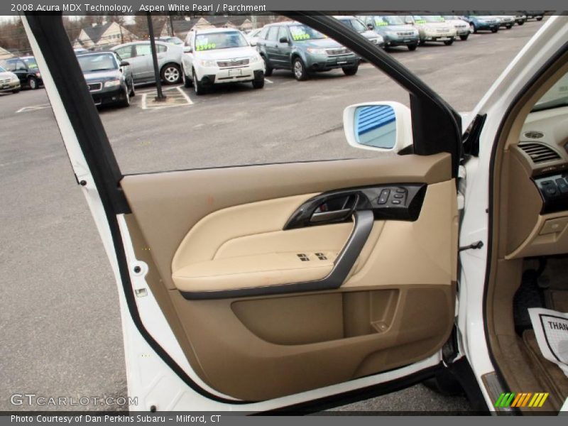 Aspen White Pearl / Parchment 2008 Acura MDX Technology