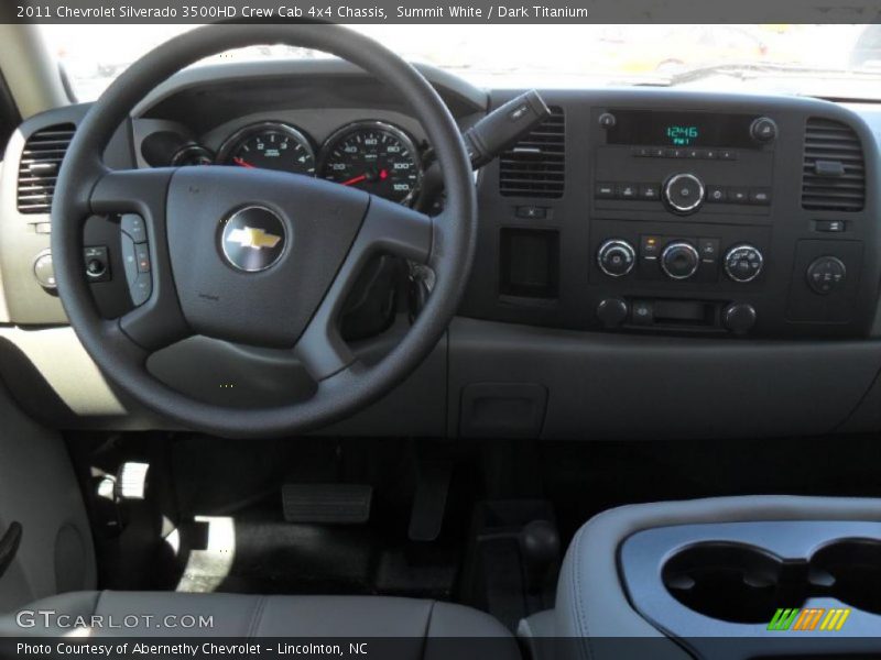 Summit White / Dark Titanium 2011 Chevrolet Silverado 3500HD Crew Cab 4x4 Chassis