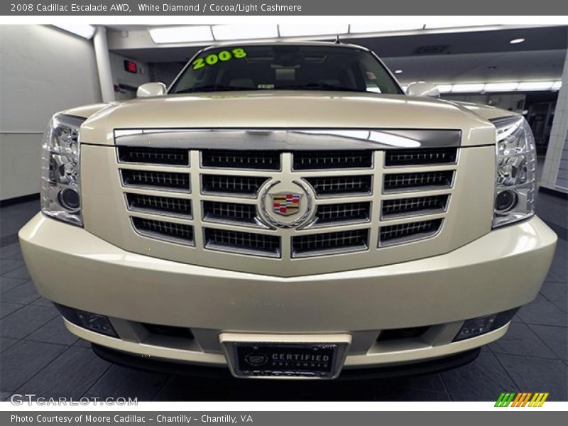 White Diamond / Cocoa/Light Cashmere 2008 Cadillac Escalade AWD
