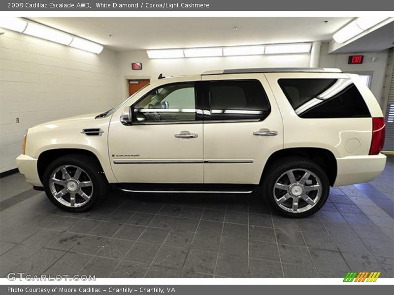 White Diamond / Cocoa/Light Cashmere 2008 Cadillac Escalade AWD