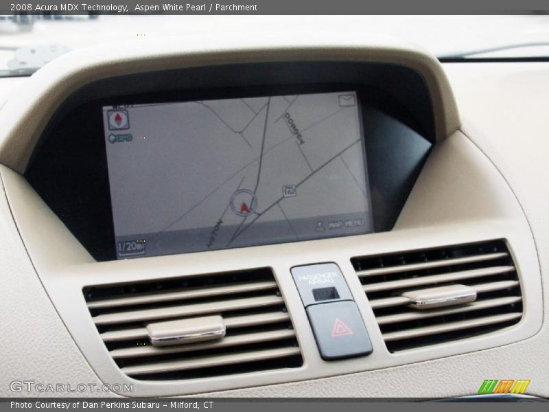 Aspen White Pearl / Parchment 2008 Acura MDX Technology