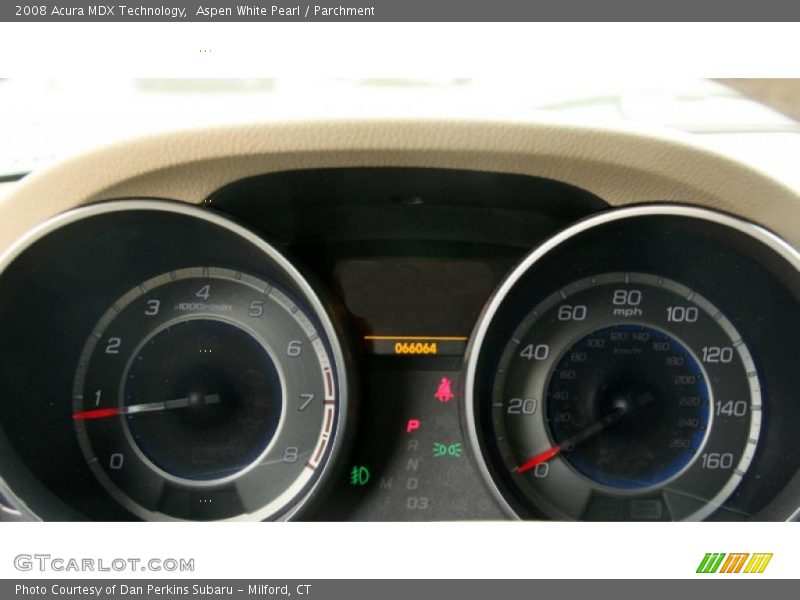 Aspen White Pearl / Parchment 2008 Acura MDX Technology